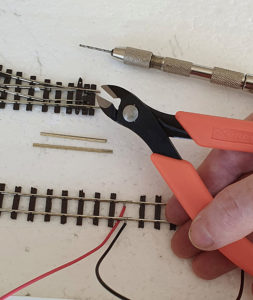 cutting model railway track