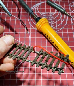 soldering wire to oo gauge track